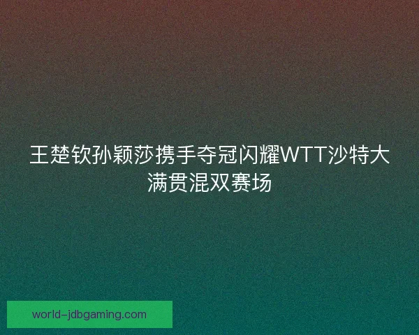 王楚钦孙颖莎携手夺冠闪耀WTT沙特大满贯混双赛场